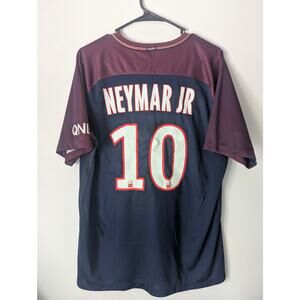 PSG 2017 2018 Neymar Jr Home Jersey Large Nike Paris Saint Germain Soccer Shirt